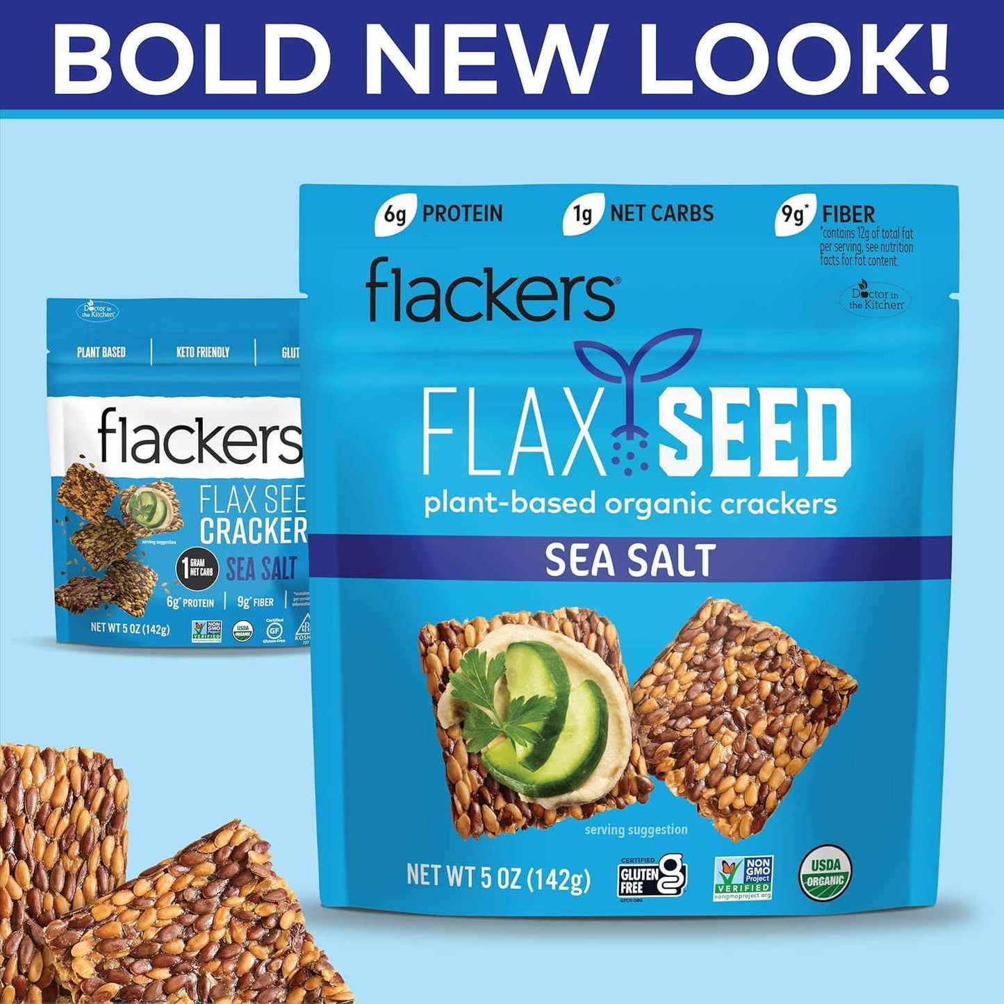 Flackers Organic Rosemary Flaxseed Crackers – Mindful Keto Snack for Clean Eating Rituals
