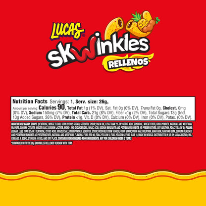 Lucas Skwinkles Pineapple-Tamarind Candy – Portable Mexican Snack for Camping, Hiking, and Picnic Baskets