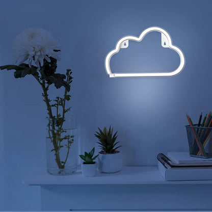 LUCIFER Cloud Neon Sign – Thoughtful Birthday Gift for Her and Teen Girls, Battery Powered LED Wall Light for Bedroom Reveal Surprise