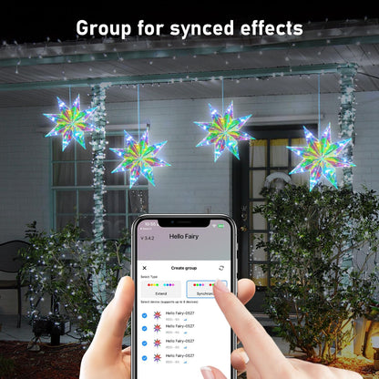 LumaGlow Waterproof Holographic Star – Weatherproof Patio and Porch Christmas Centerpiece, App Controlled