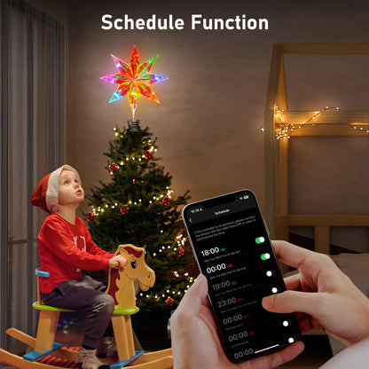 LumaGlow Waterproof Holographic Star – Weatherproof Patio and Porch Christmas Centerpiece, App Controlled
