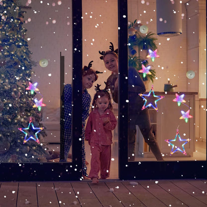 Lumalights Battery Powered Christmas Window Decor – 3-Piece Tree, Bell & Star LED Set for Bedroom Aesthetic