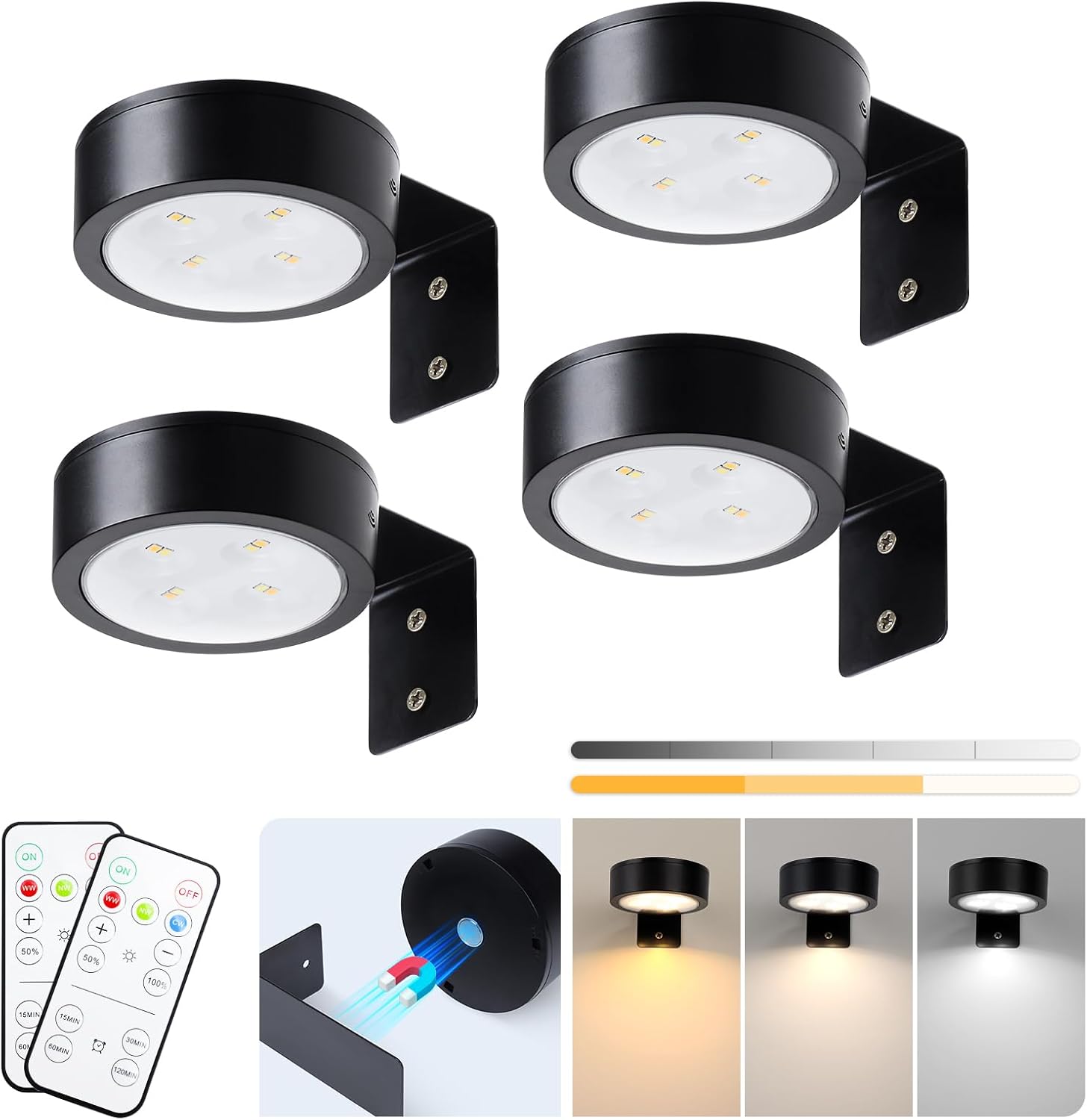 Lumena Picture Light – Home Office Focus Accent, Battery LED with Auto Off Timer for Workspaces