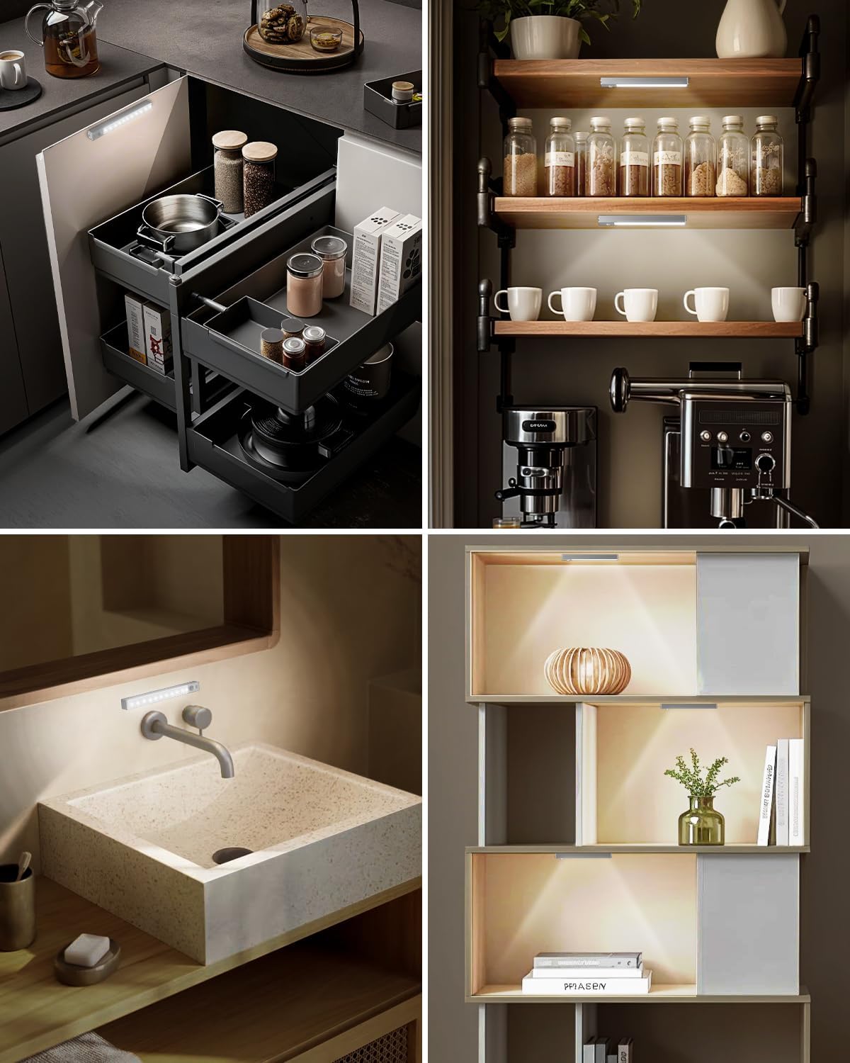 LumenGlow Motion Cabinet Light Set – Thoughtful Housewarming Gift for New Homeowners