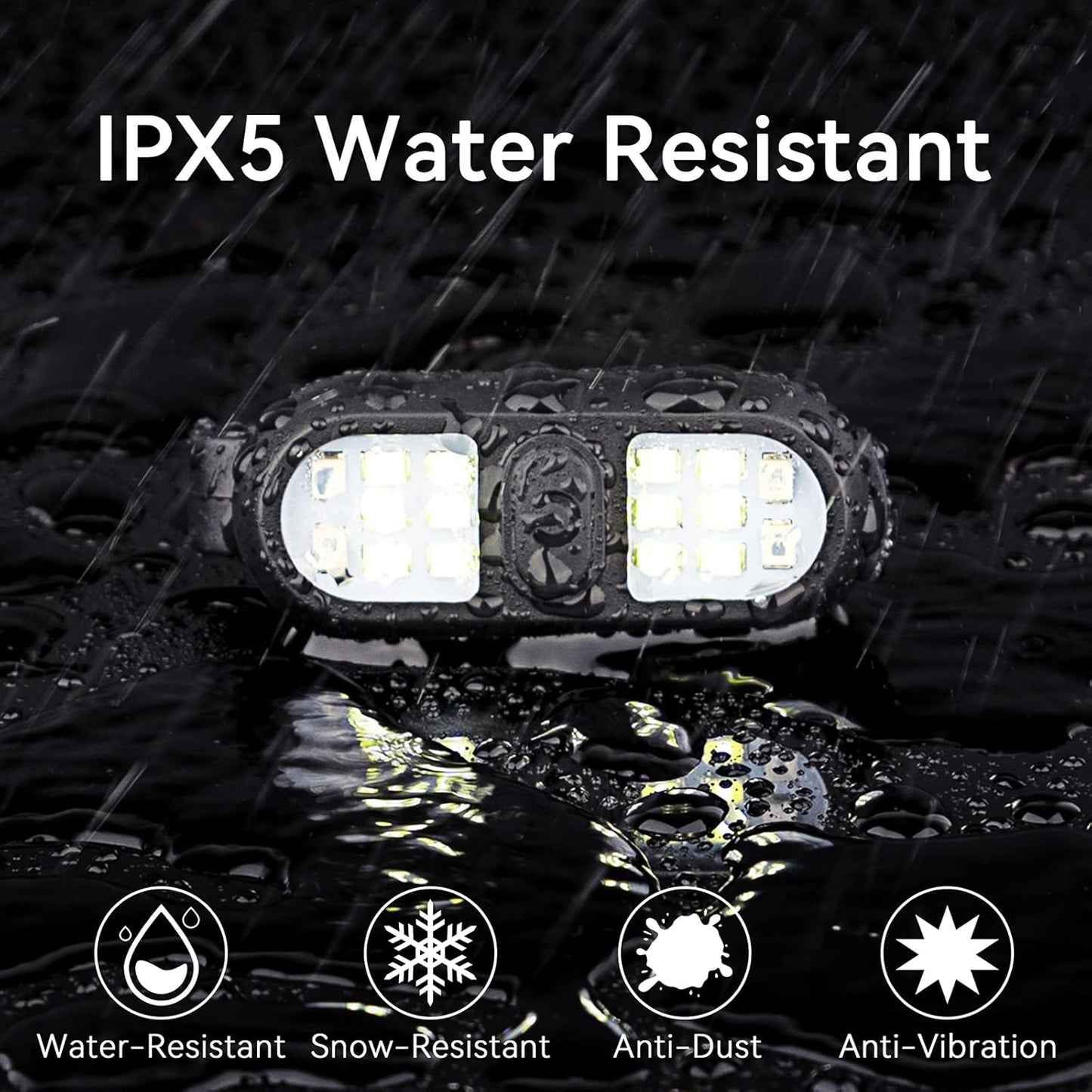 LumenX Running Light for Night Walkers, 450-Lumen USB Rechargeable Clip Flashlight with SOS Morse Code