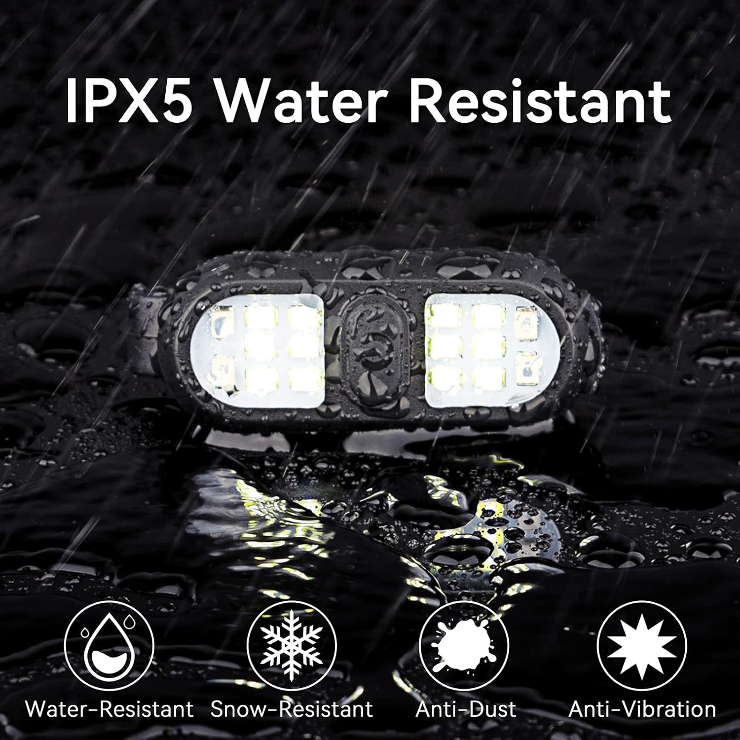 LumenX Running Light for Night Walkers, 450-Lumen USB Rechargeable Clip Flashlight with SOS Morse Code