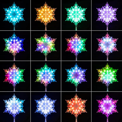 Lumichain Snowflake Tree Topper – Child-Safe, Cool-Touch Holiday Decor for Nursery and Playroom