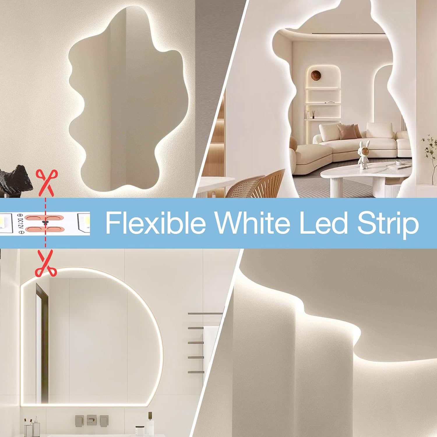 Lumichoice AuraGlow LED Strip Lights – Thoughtful Housewarming Gift for New Homeowners, 6500K Dimmable Plug-in Tape