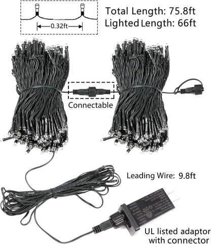 Lumify 66ft 200 LED String Lights – Cozy Housewarming Gift for Her with App-Controlled Custom Colors