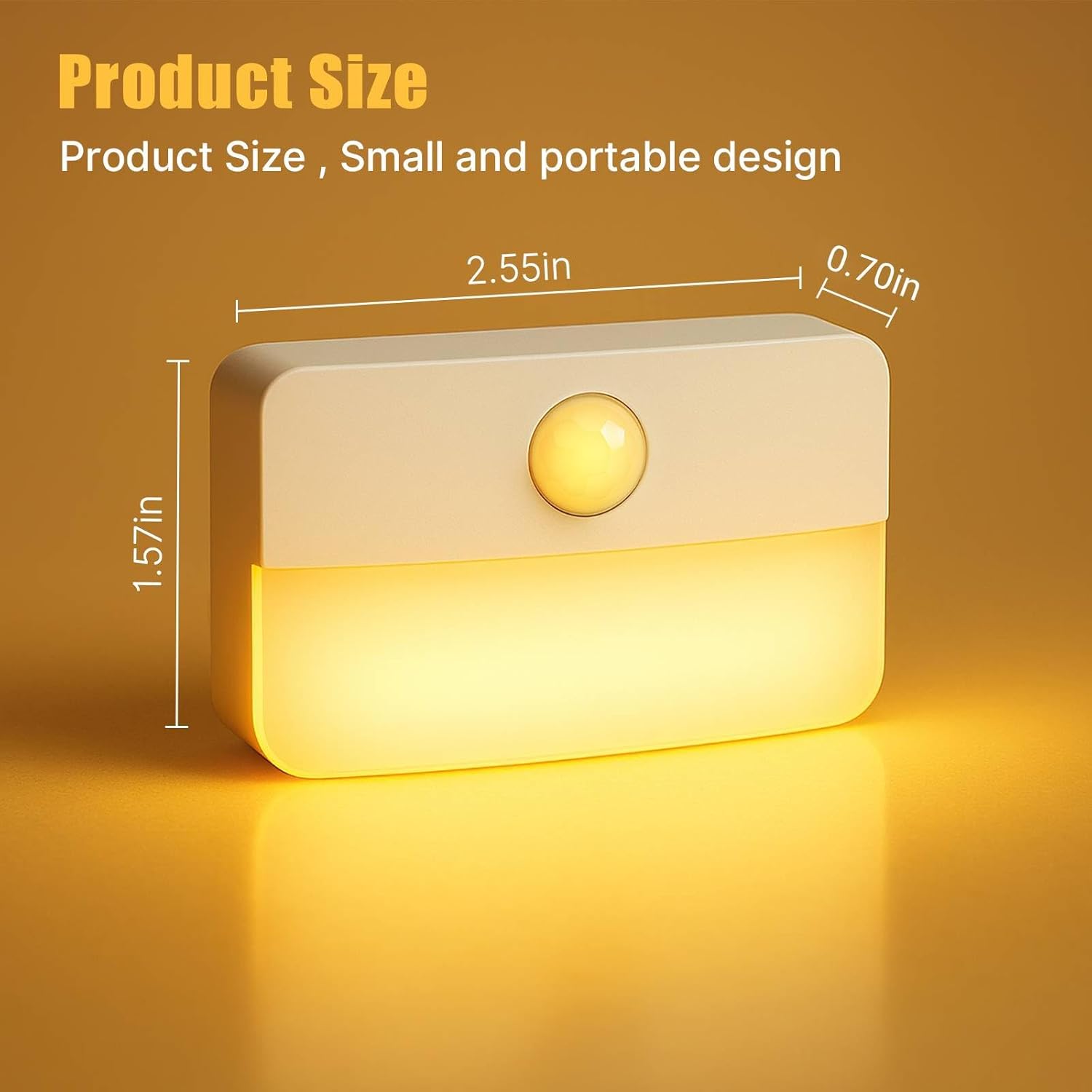 LumiGuard Step Light – Smoke-Free Battery Nightlight for Hallways and Stairs, Motion Activated Indoor Safety