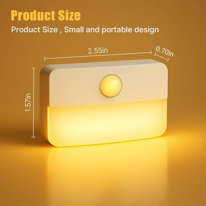 LumiGuard Step Light – Smoke-Free Battery Nightlight for Hallways and Stairs, Motion Activated Indoor Safety