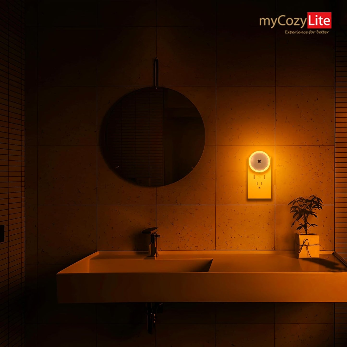 Lumina Sleep Night Light – Melatonin-Safe Ambient Glow for Master Suite and Bathroom, Dusk to Dawn