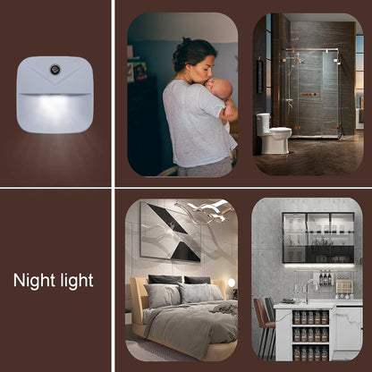 LuminAura 6-Pack Night Light, Thoughtful Housewarming Gift for New Homeowners with Auto Dusk to Dawn LED