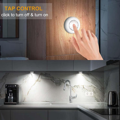 LuminAura LED Puck Lights – Clutter-Free Under-Cabinet Task Light, No-Wiring Minimalist Upgrade
