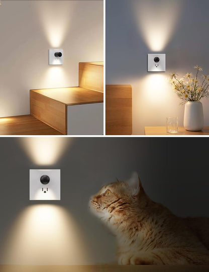 LumiNest Decor Night Light 6 Pack – 3000K Warm Plug in Wall Accent for Bedroom, Living Room and Entryway, Stylish Uplight Glow