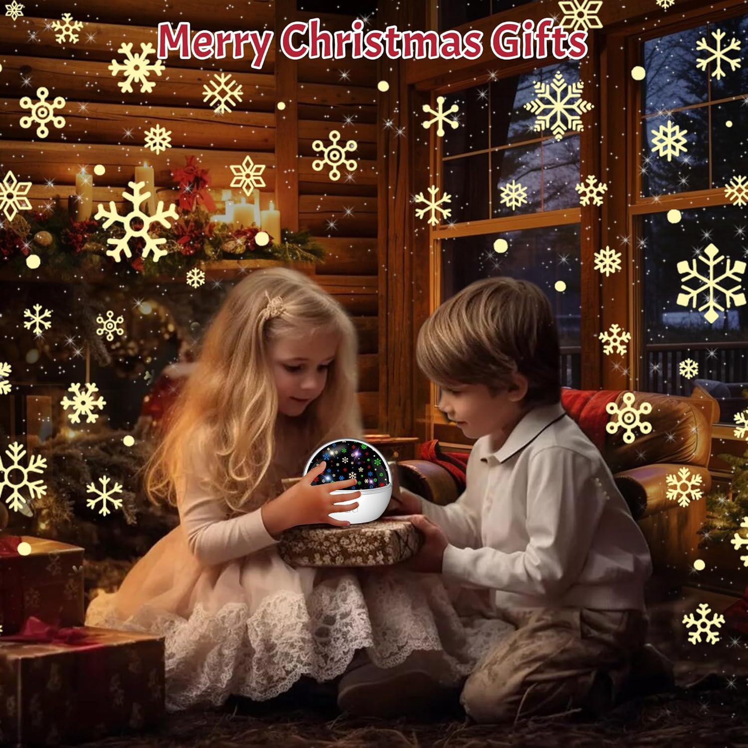 LuminoCrib Snowflake Night Light – Ready-to-Give Holiday Present for Baby Boys and Girls, No Batteries Required