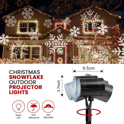 LUMINOUS Winters Night Snowflake Projector – Bedroom Ambient Light, Cozy Winter Aesthetic Accent