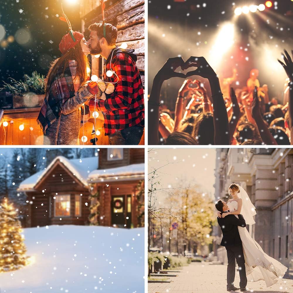 LuminScape Snow Falling Light – IP65 Waterproof Projector for Backyard, Driveway, and House Facade