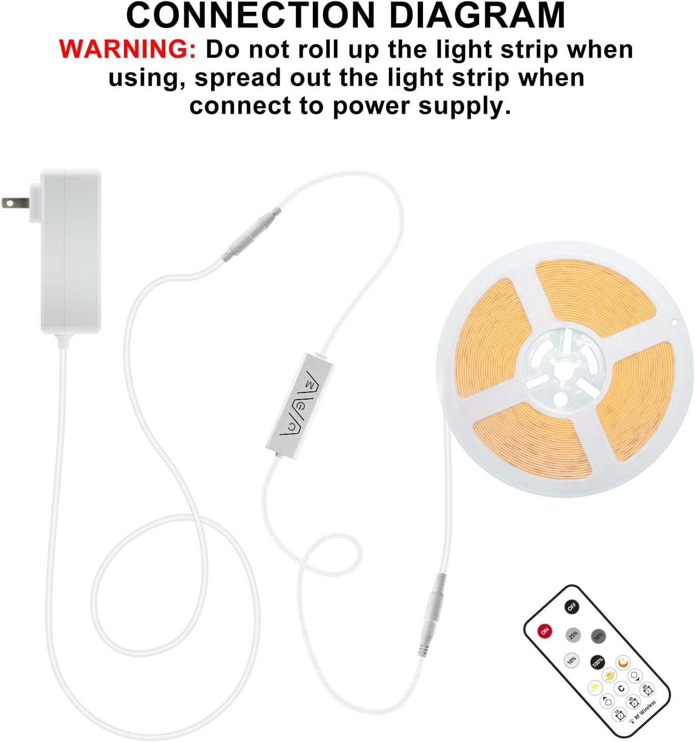Lumistrips COB LED Strip Light – Flameless Night Lighting for Stairs, Hallways and Bedrooms