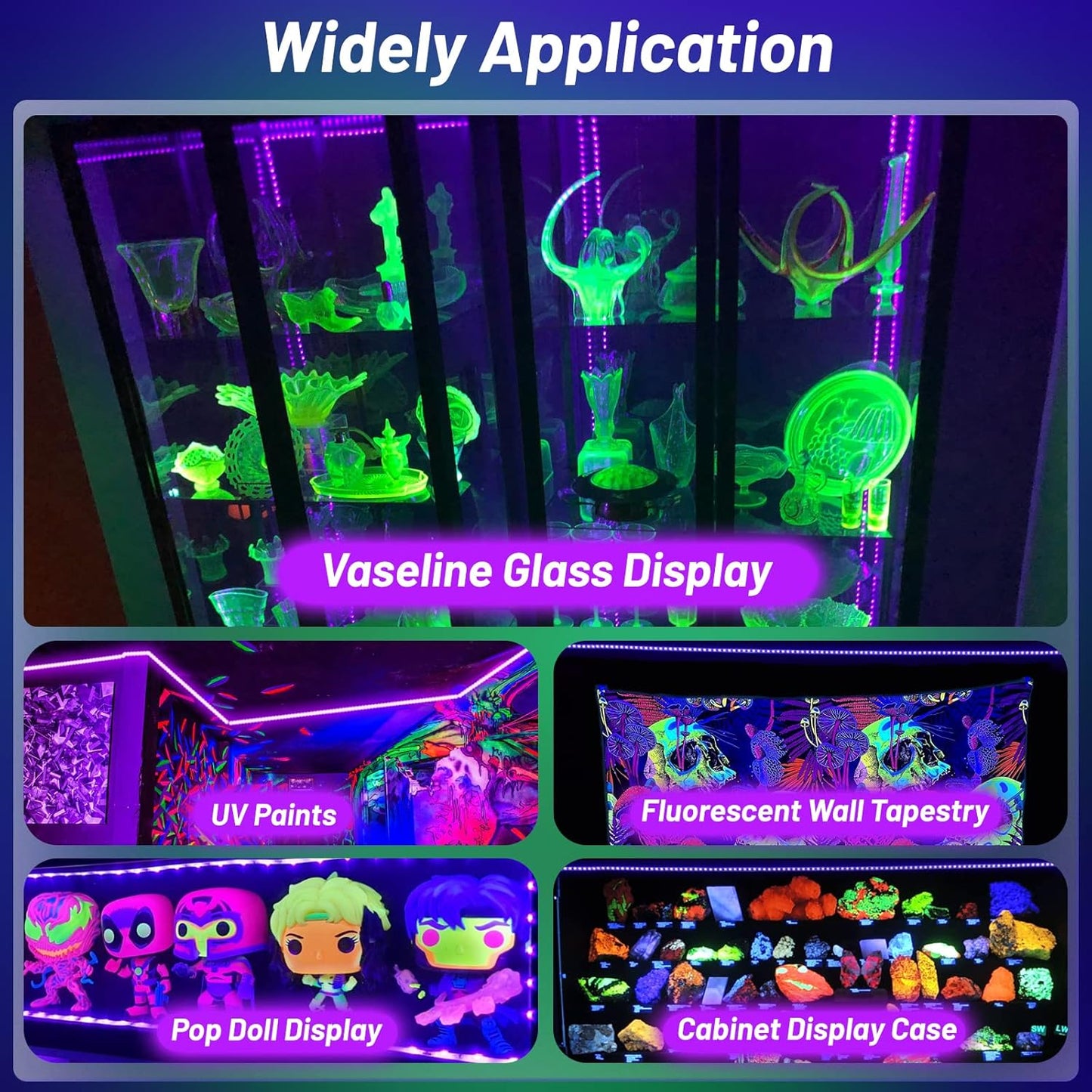 LumoGlow UV Strip Light – Cozy Home Atmosphere Lighting for Display Cabinets and Shelves