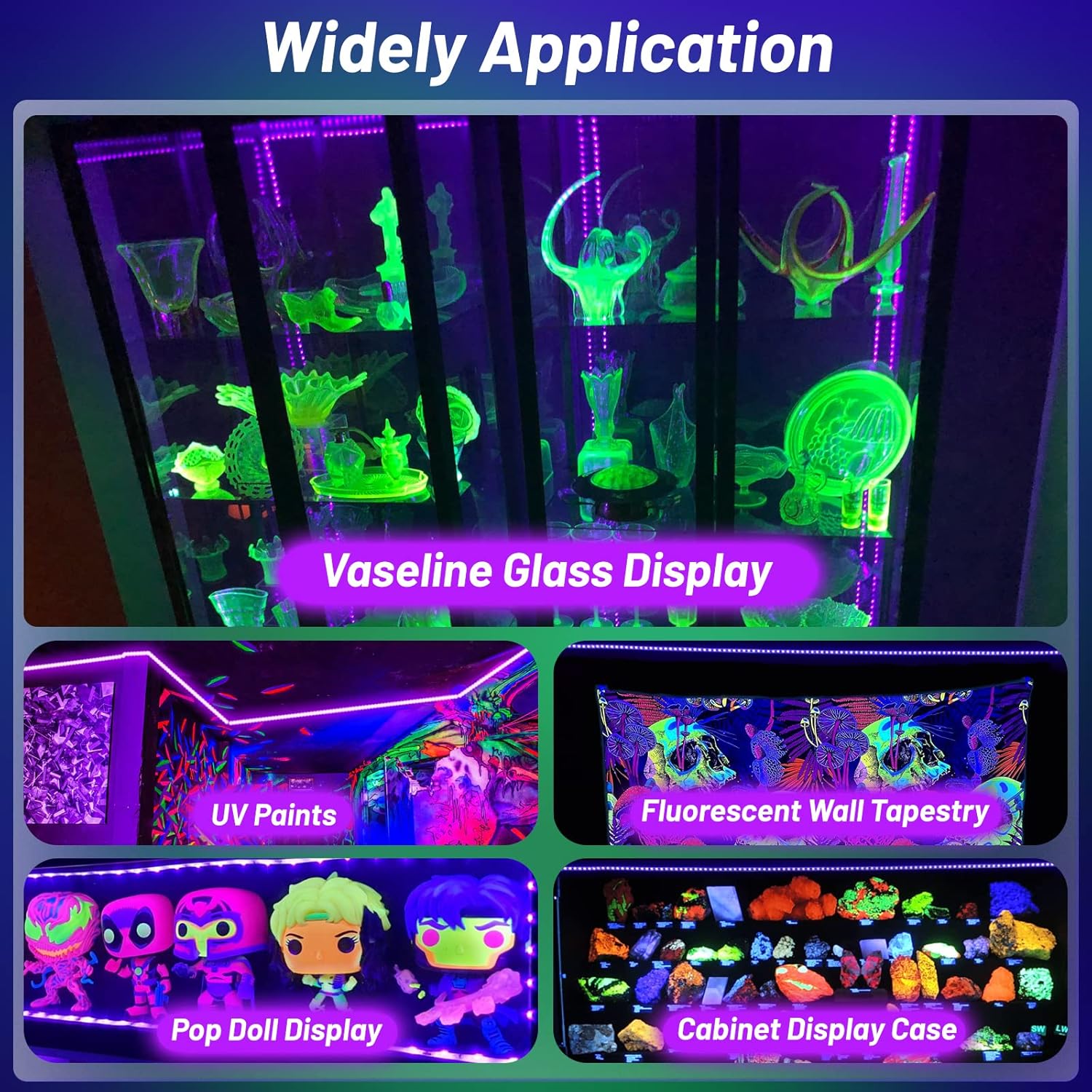 LumoGlow UV Strip Light – Cozy Home Atmosphere Lighting for Display Cabinets and Shelves