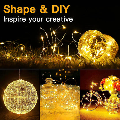 Lumoonos Starry String Lights – Ambient Living Room Accent for Bookshelves, Headboards, and Nooks