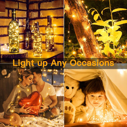 Lumoonos Starry String Lights – Ambient Living Room Accent for Bookshelves, Headboards, and Nooks