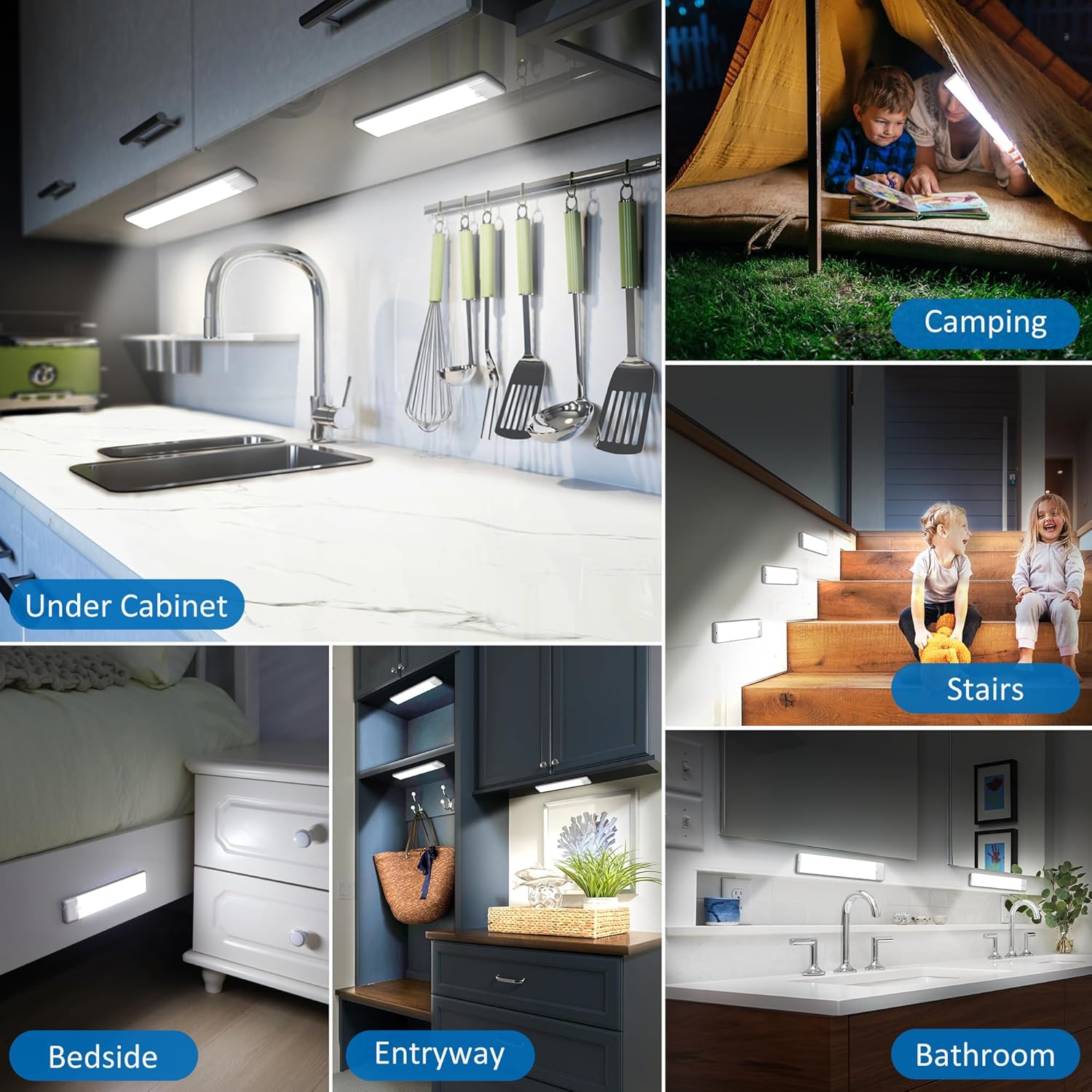 LUXCURA Motion Sensor Under Cabinet Light – Thoughtful Housewarming Gift for New Homeowners, 2 Pack