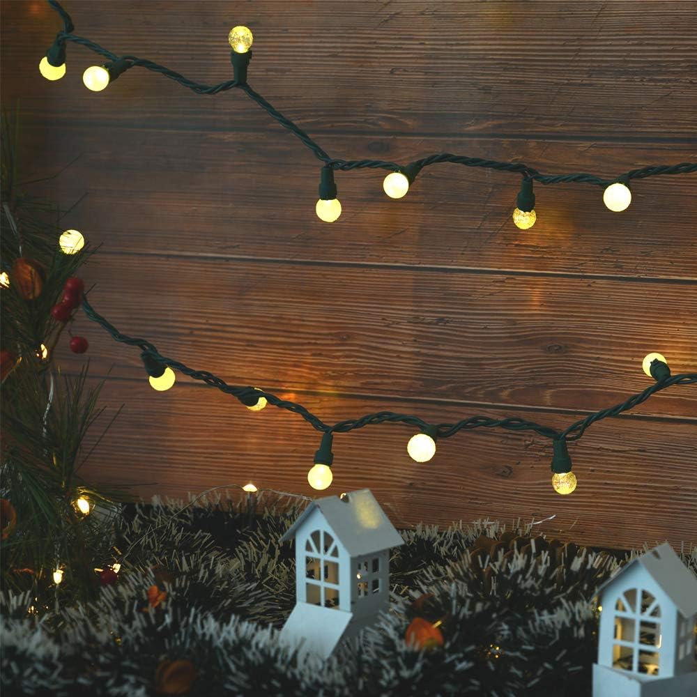LYCKLIG Globe String Lights – Outdoor Patio String Lights 19Ft, Waterproof UL Plug-in for Pergola and Balcony