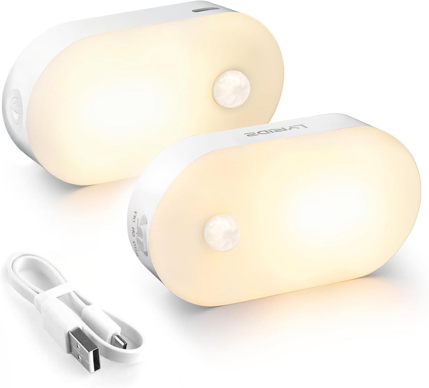 Lyridz Rechargeable Night Light 2 Pack, Thoughtful Housewarming Gift for New Homeowners and First Apartment Renters
