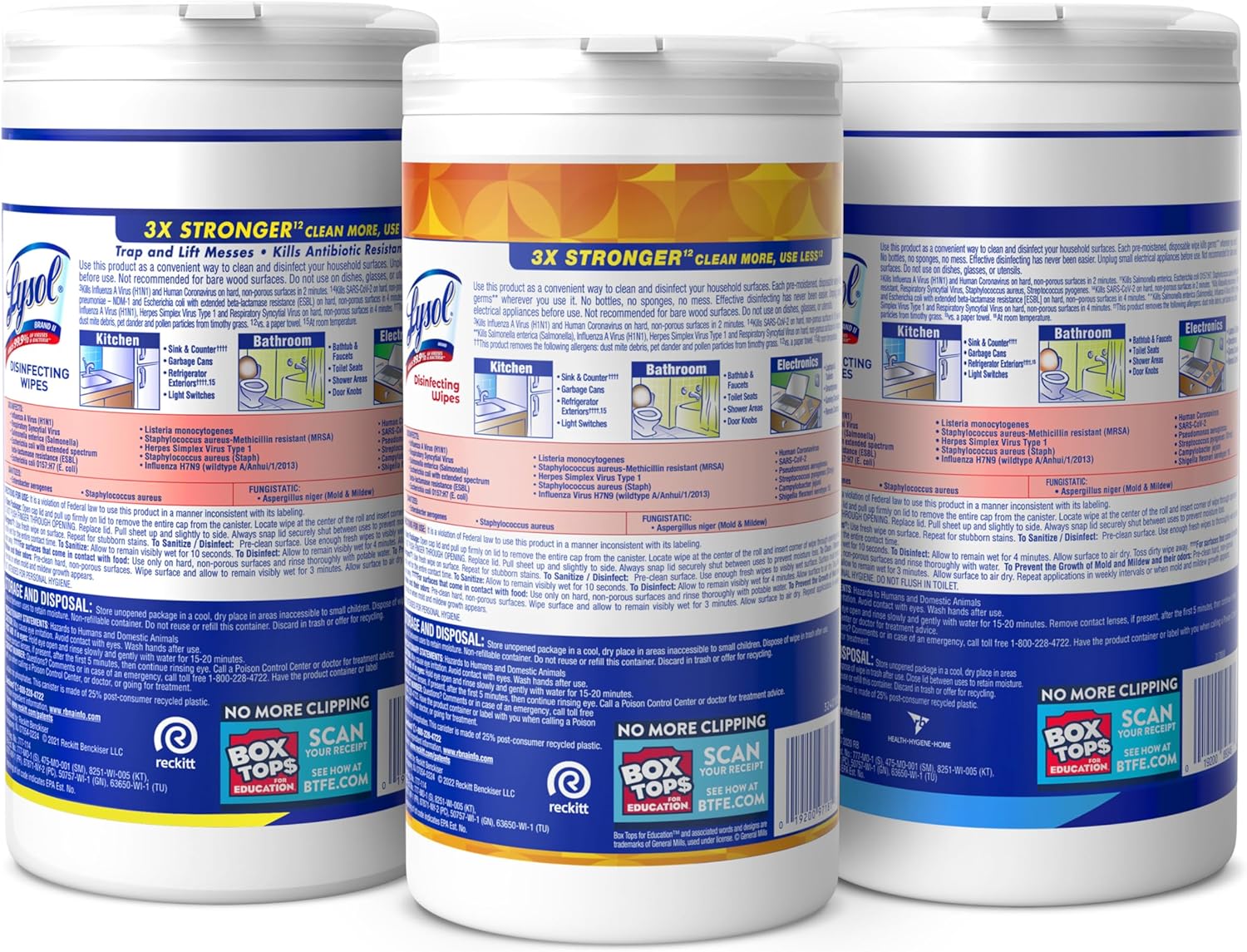 Lysol Disinfecting Wipes Bundle, Child-Safe Nursery and Playroom Surface Cleaner, 3x80 ct Multi-Surface Wipes for Family Homes