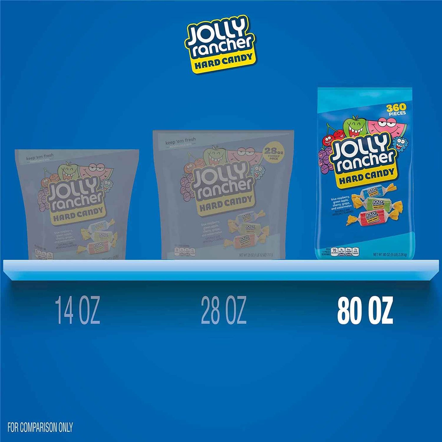 JOLLY RANCHER Assorted Fruit Hard Candy 5 lb Bag, Crowd Pleasing Gift for Candy Lovers and Hostess