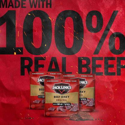 Jack Link's Beef Jerky Variety Pack - Original and Teriyaki - Keto Pantry Staple for Mindful Snacking and Intermittent Fasting, 9 Single-Serve Pouches