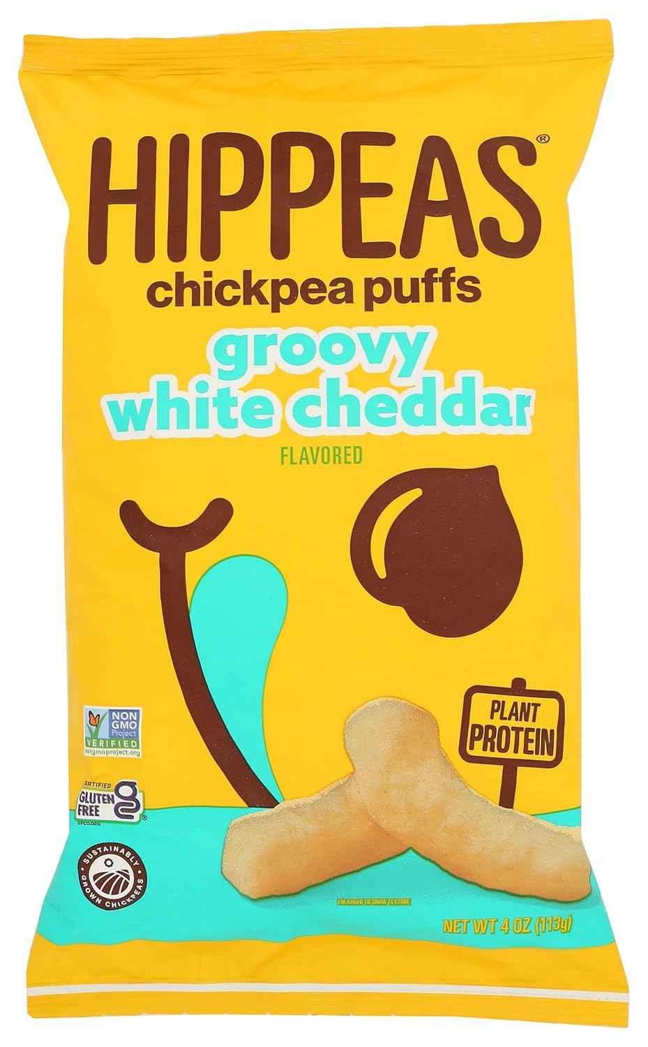 Hippeas Chickpea Puffs – Mindful Snacking for Home Wellness Routines, Vegan White Cheddar