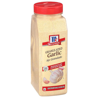 McCormick Granulated Garlic 26 oz – Clean-Label Seasoning for Vegan, Low-Carb, and Kosher Lifestyles