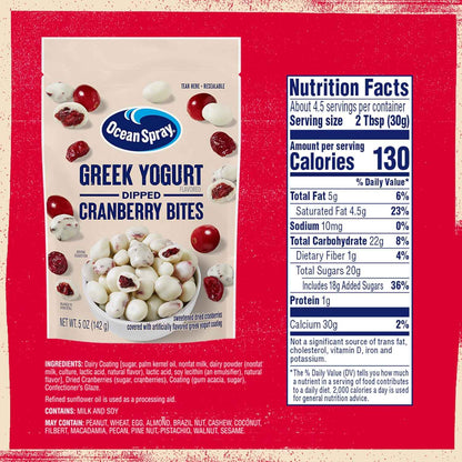 Ocean Spray Greek Yogurt Covered Craisins, Trail Mix Ingredient for Hiking and Camping Adventures