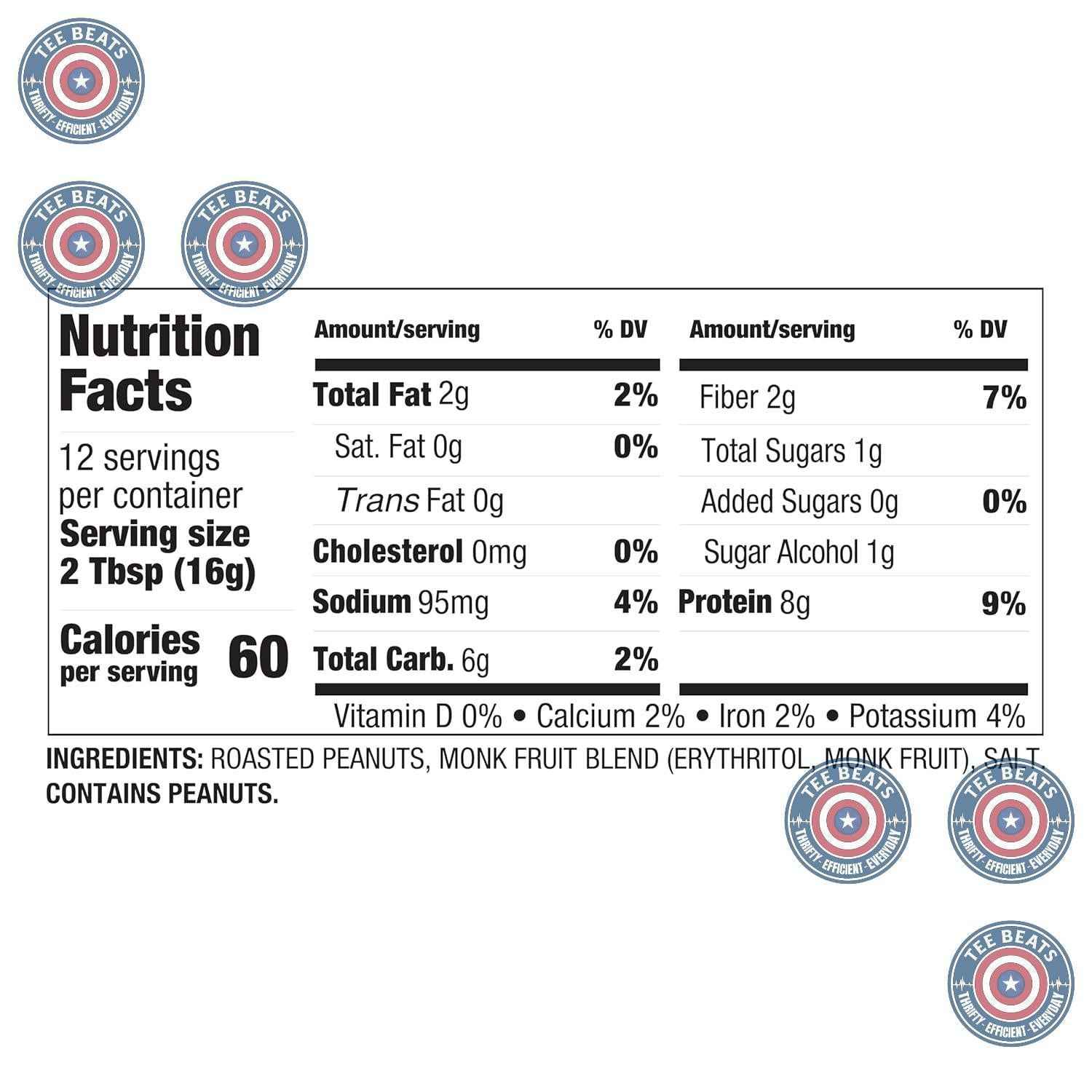PBfit 7 Ounce Monk Fruit Peanut Butter Powder for Focused Meal Prep Routines, 8g Protein Powdered Spread for Weekly Office Lunch and Snack Planning