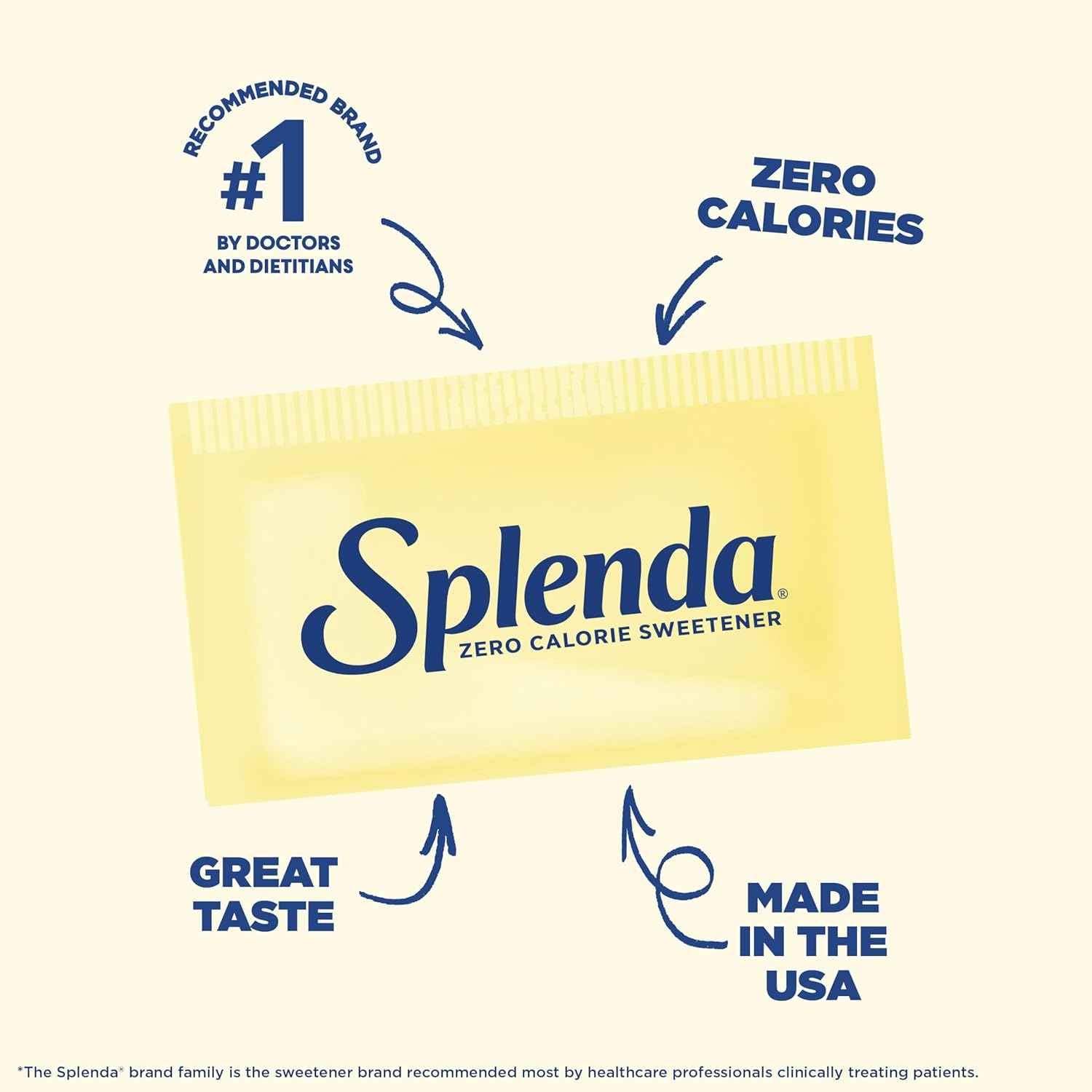 SPLENDA Zero Calorie Sweetener Packets – Clutter-Free Pantry Upgrade, 200 Pre-Portioned Packets with No Measuring Spoons Needed