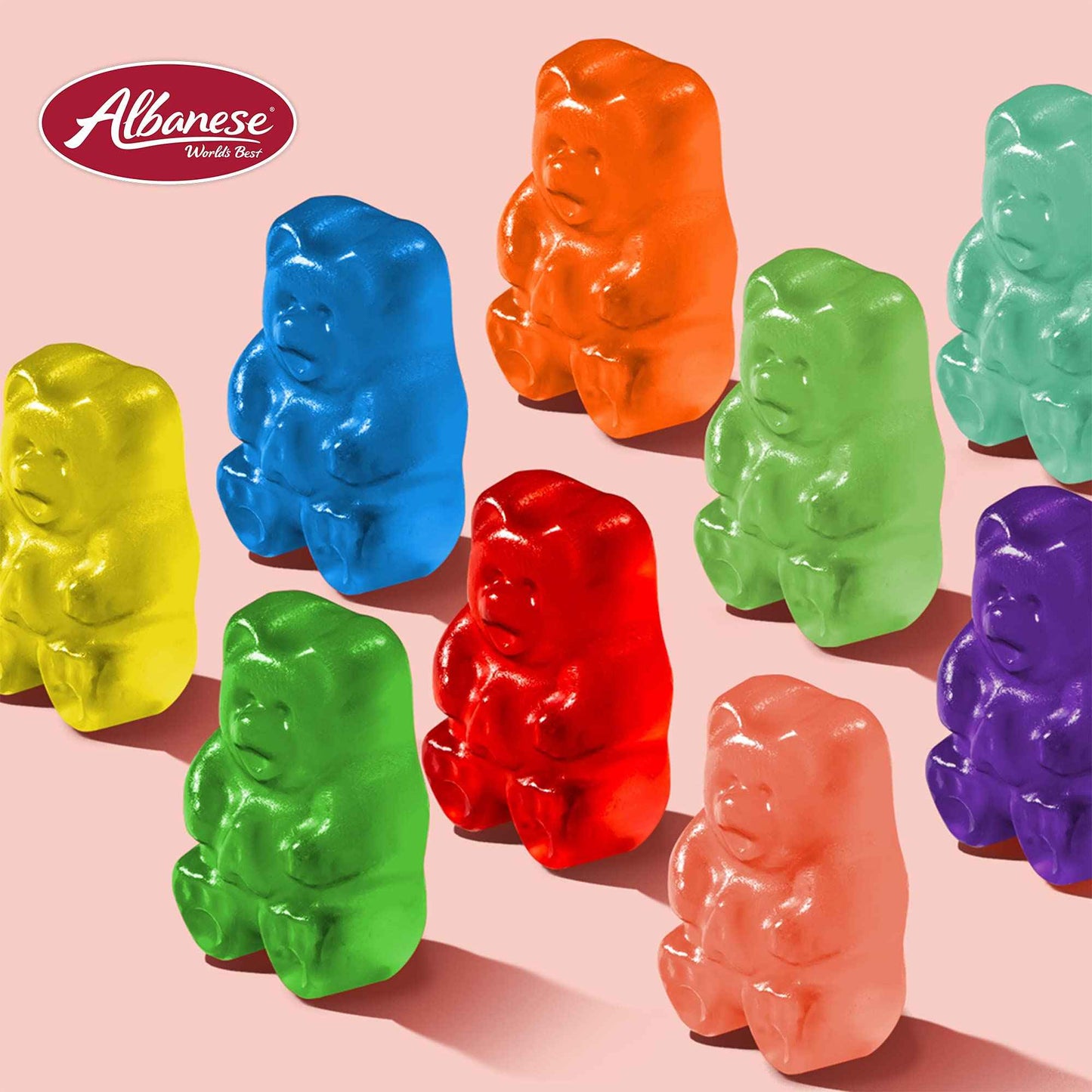 Albanese World's Best 12 Flavor Gummi Bear Cubs Bulk Pack – Sealed Single Serve Bags for Community Halloween Event Handouts