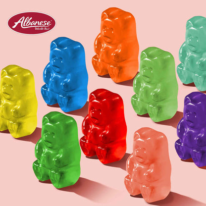 Albanese World's Best 12 Flavor Gummi Bear Cubs Bulk Pack – Sealed Single Serve Bags for Community Halloween Event Handouts