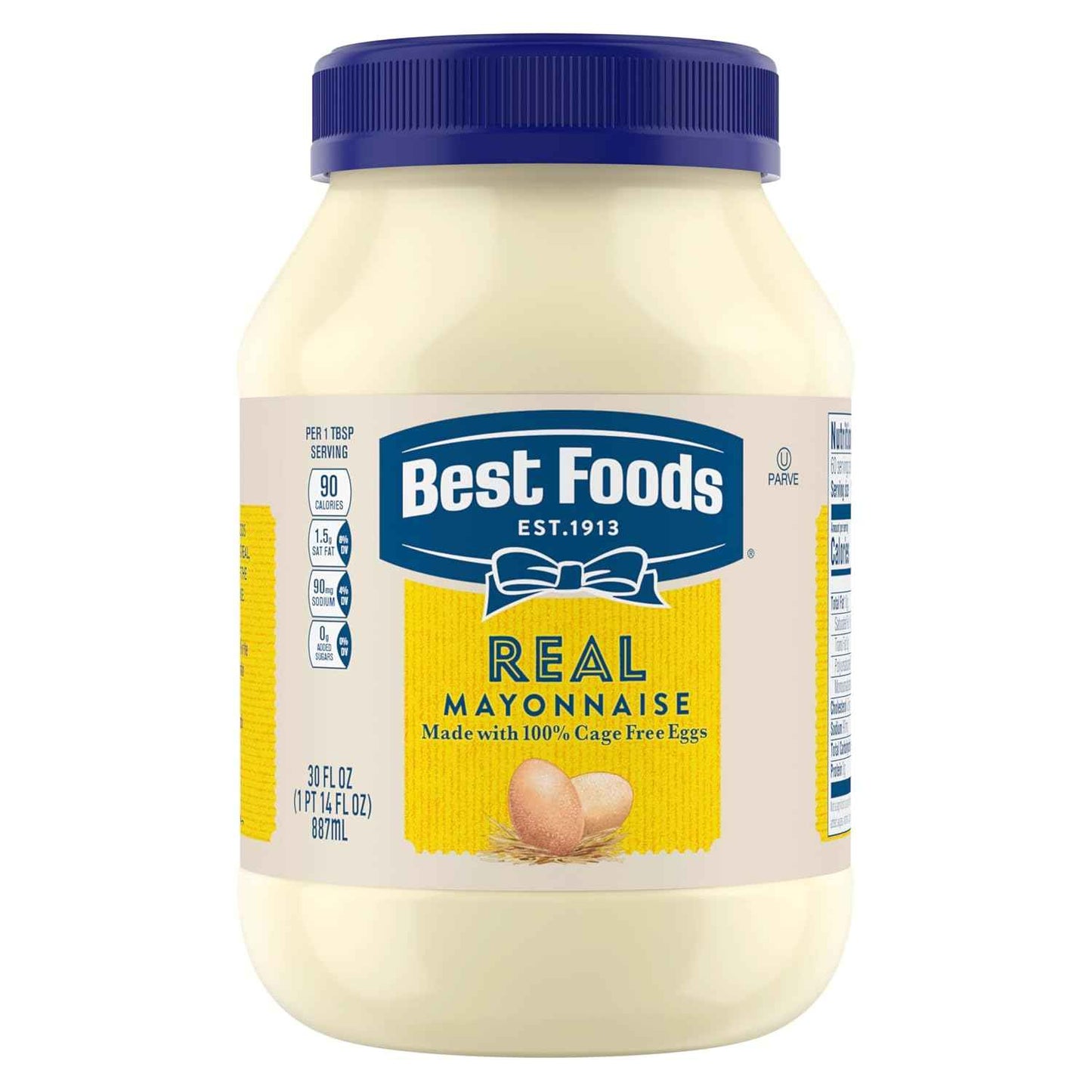 Best Foods Real Mayonnaise for Camping Cookouts and Patio Burger Toppings, Made With 100% Cage-Free Eggs, 20 oz