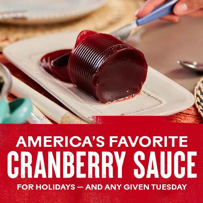 Ocean Spray Jellied Cranberry Sauce – Kid-Friendly Thanksgiving Side for the Family Table, 14 Oz Can Pack of 1