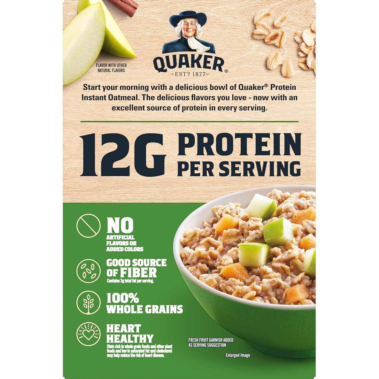 Quaker Protein Instant Oatmeal Apple Cinnamon – Family Breakfast Packets for Stress-Free School Mornings