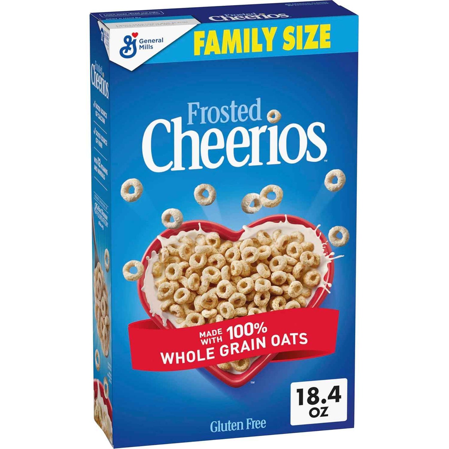 Frosted Cheerios Heart Healthy Cereal – Pantry Staple for Cholesterol-Conscious Adults, 18.4 oz Family Size