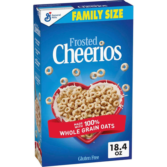 Frosted Cheerios Heart Healthy Cereal – Pantry Staple for Cholesterol-Conscious Adults, 18.4 oz Family Size