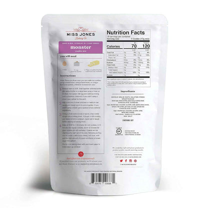 Miss Jones Baking Gluten-Free Monster Cookie Mix - Thoughtful Holiday Gift for the Gluten-Free Friend, Value 2-Pack