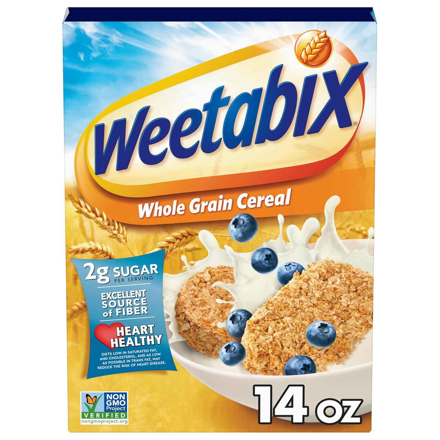 Weetabix Whole Grain Cereal – Travel Ready Breakfast for Road Trips and Camping, 14 oz Box