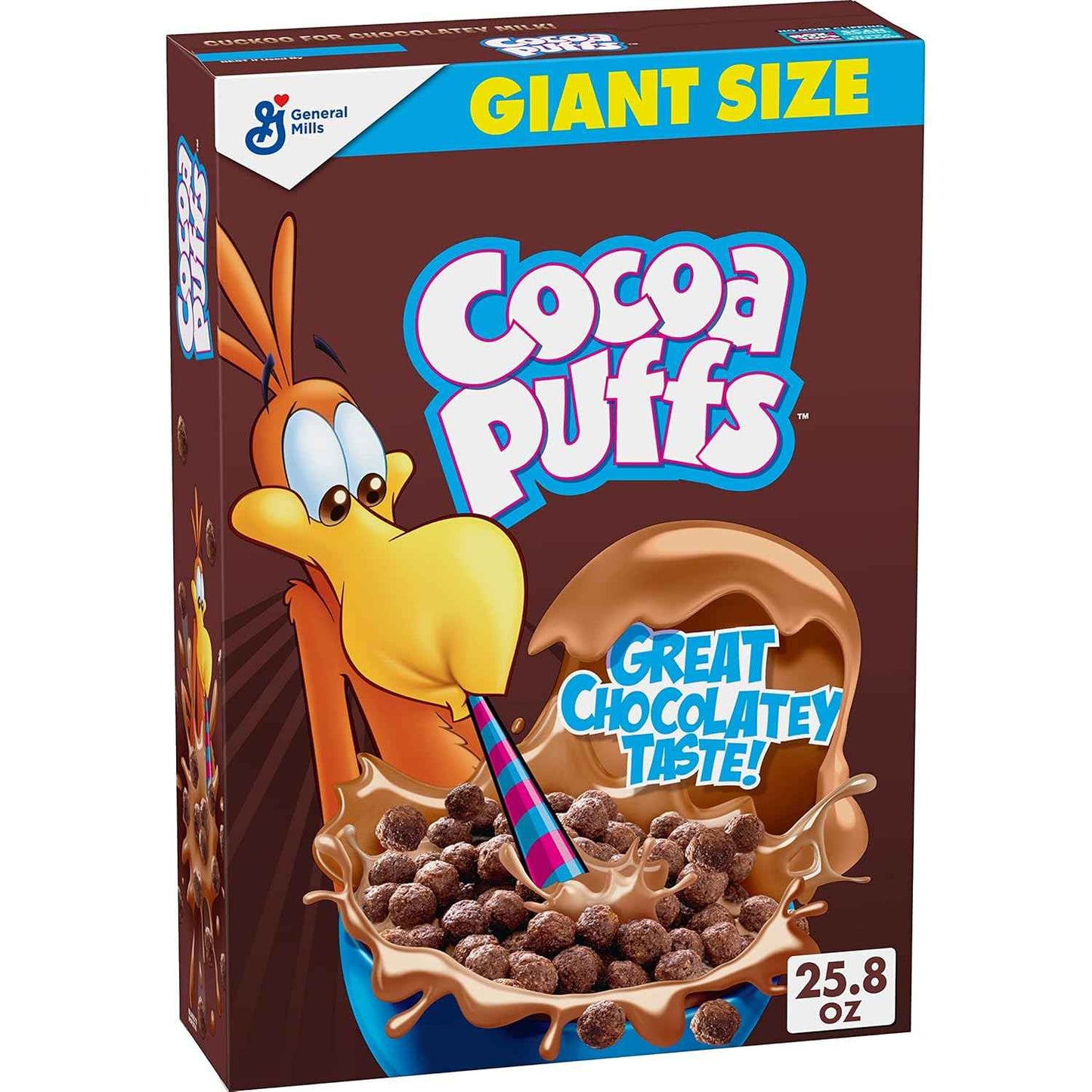Cocoa Puffs Giant Size Cereal for Busy Work From Home Breakfasts – Quick Whole Grain Bowl, 25.8 oz