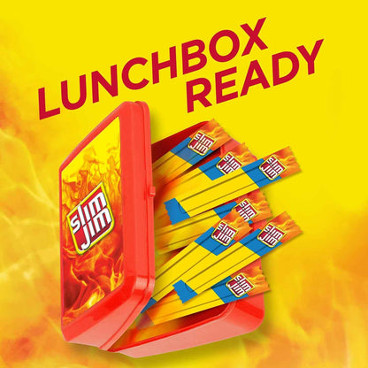 Slim Jim Smoked Meat Sticks – School Lunchbox Protein Snack for Kids, Mild Smoked Flavor, 14 Count