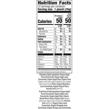 Annie's Organic Peel-A-Part Fruit Snacks — Clean Snack for Kids' Lunchboxes and Playdates, 12 Count
